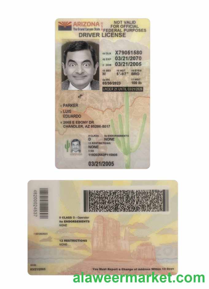 USA Arizona under 21 driving license 2023-present